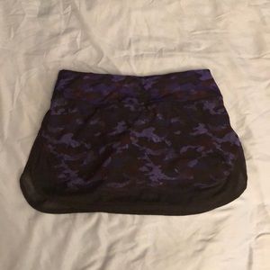 Lululemon purple camo short skirt
